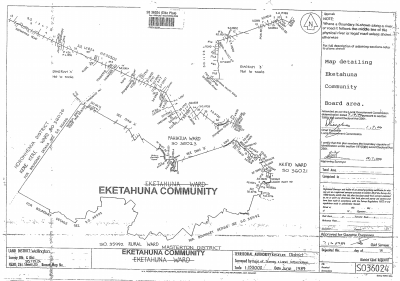 Map detailing Eketahuna Community Board area