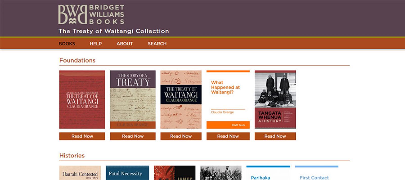 Bridget Williams Books Treaty of Waitangi collection