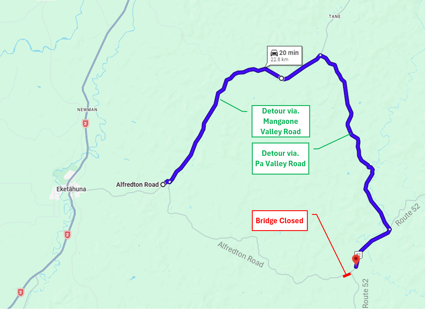 detour map